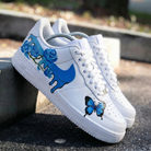 Blue Rose and Butterfly Custom Air Force 1-shecustomize