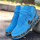 Blue Rose Pattern Custom Air Force 1-shecustomize