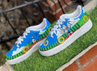 Blue Sonic - themed Custom Air Force 1-shecustomize
