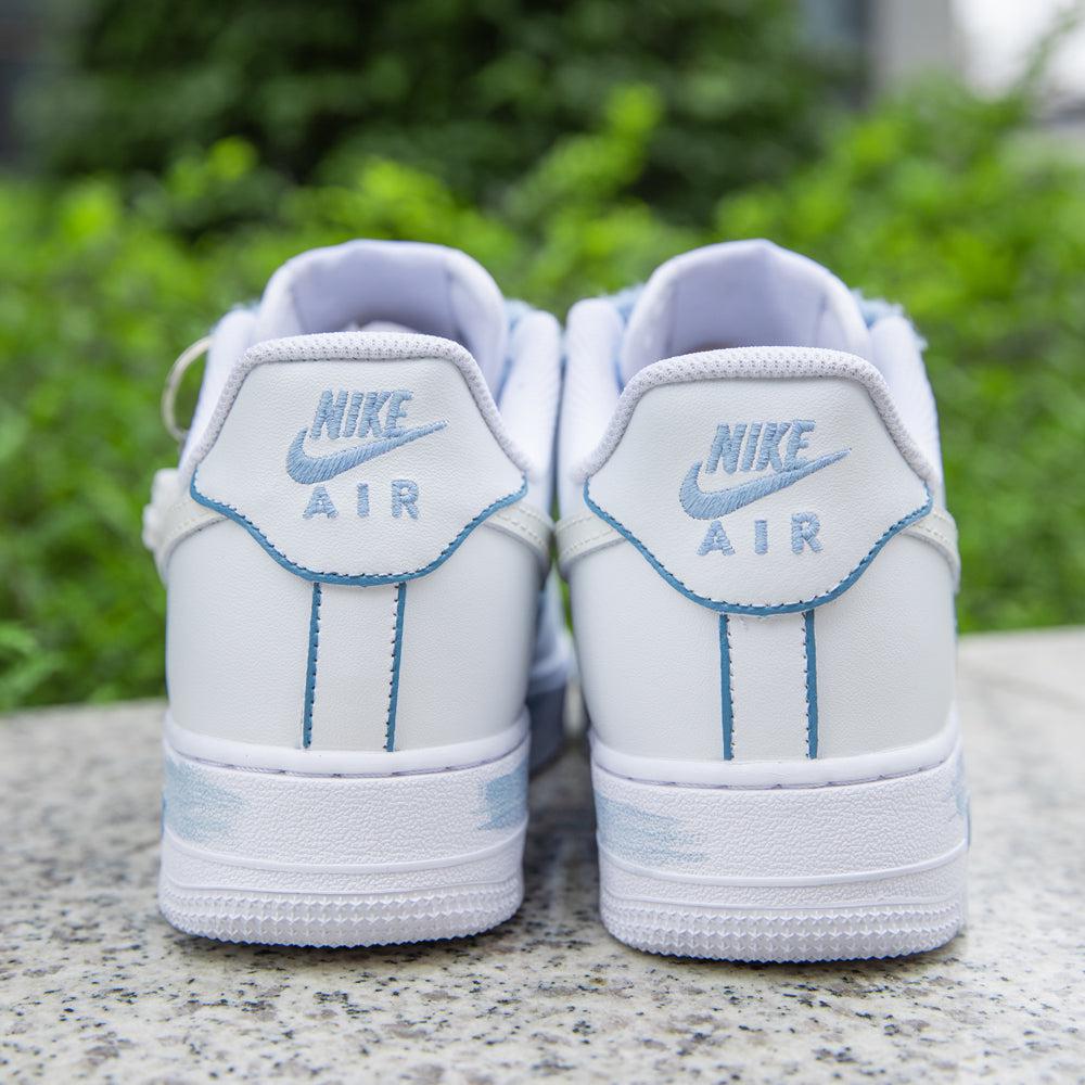 Blue White Angel Air Force 1s Custom Shoes Sneakers-shecustomize