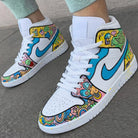 Blue White Cartoon Custom Air Jordan 1-shecustomize