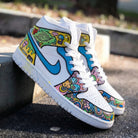 Blue White Cartoon Custom Air Jordan 1-shecustomize