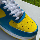 Blue and Yellow Custom Air Force 1’s-shecustomize