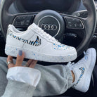 Blue Zebra Print Splatter Custom Air Force 1-shecustomize
