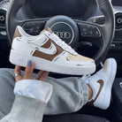 Brown Beige Sketch Custom Air Force 1-shecustomize