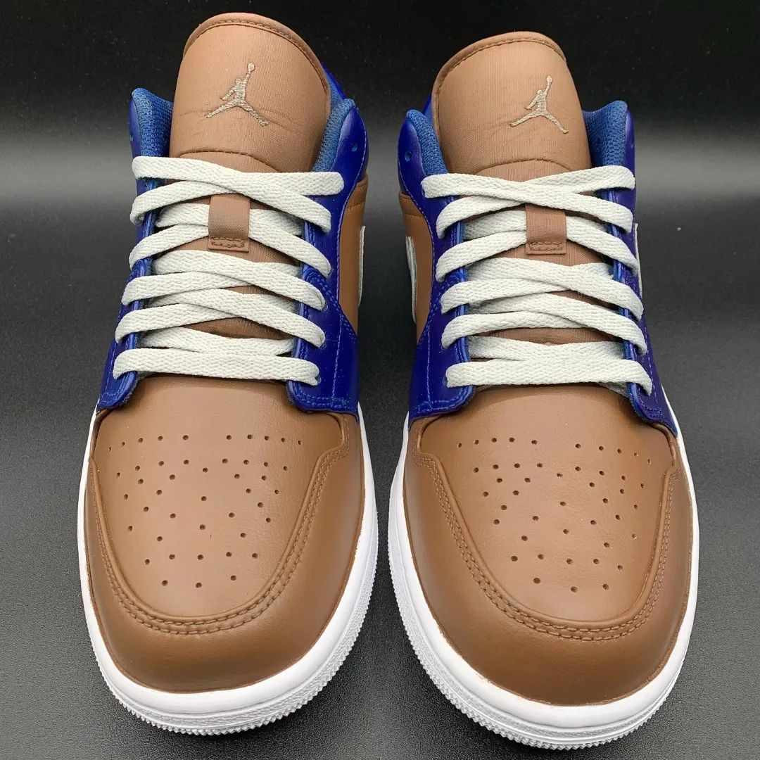 Brown Blue Custom Air Jordan 1-shecustomize
