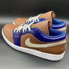 Brown Blue Custom Air Jordan 1-shecustomize