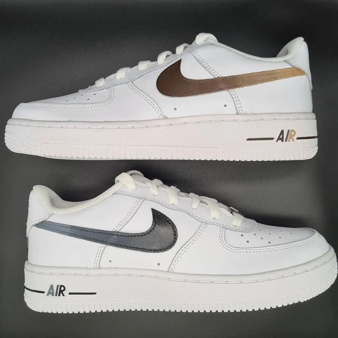 Brown Grey Custom Air Force 1-shecustomize