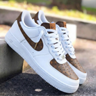 Brown LV Pattern Custom Air Force 1-shecustomize