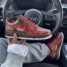 Brown Red Splatter Custom Air Force 1-shecustomize