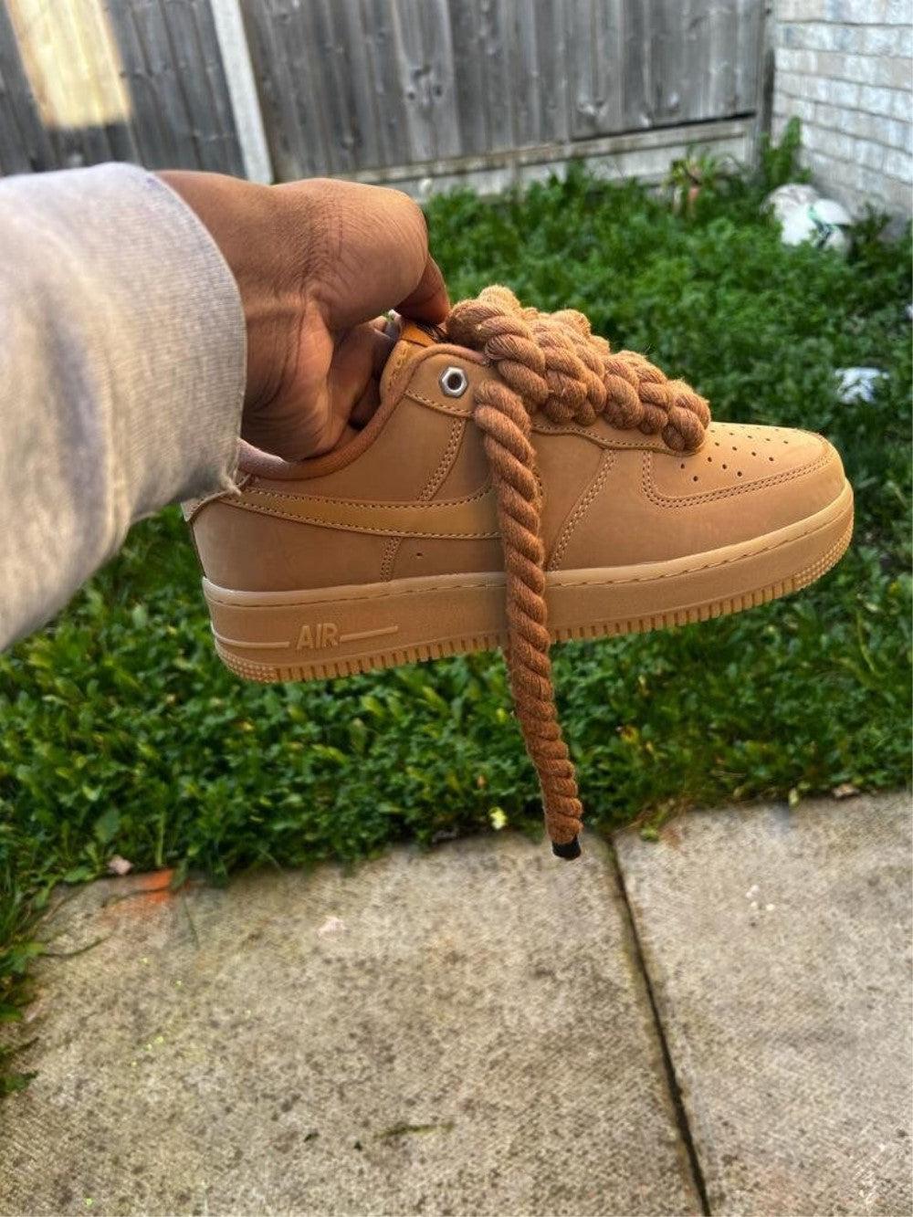 Brown Rope Lace Custom Air Force 1-shecustomize
