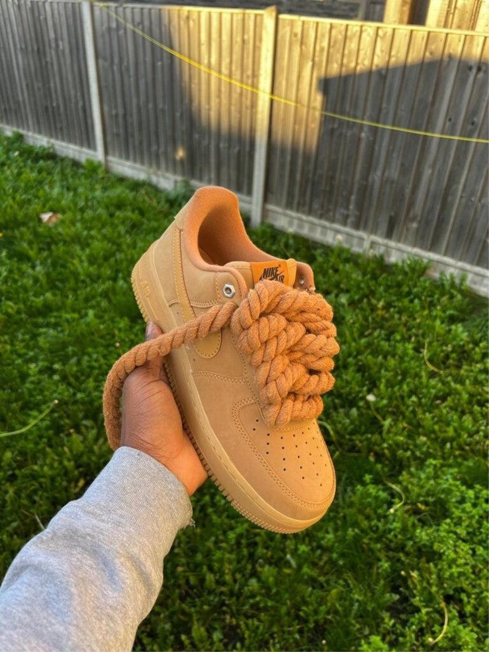 Brown Rope Lace Custom Air Force 1-shecustomize