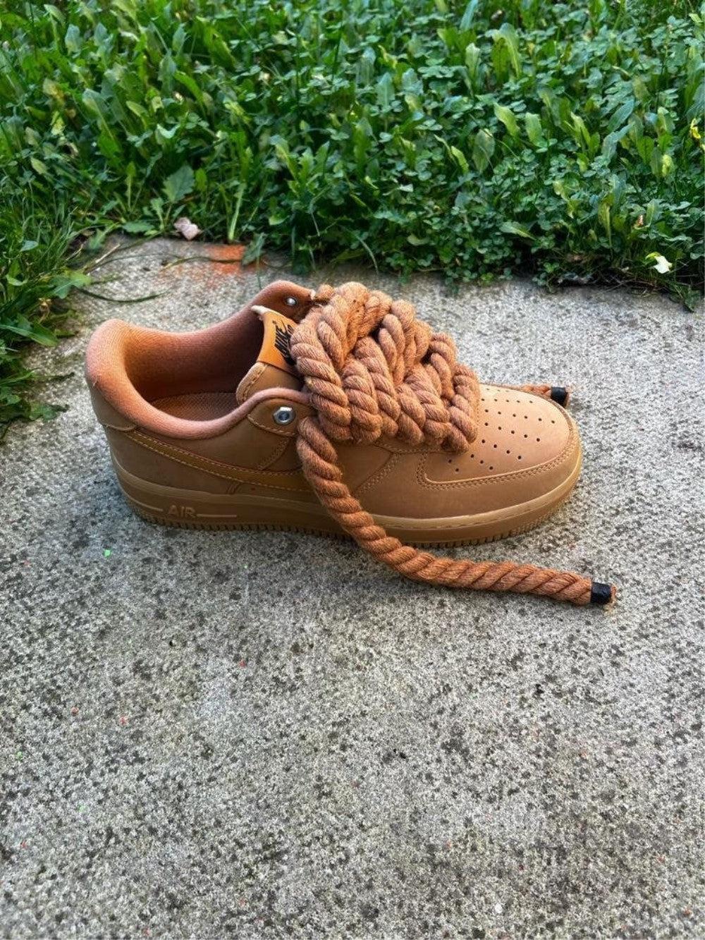 Brown Rope Lace Custom Air Force 1-shecustomize