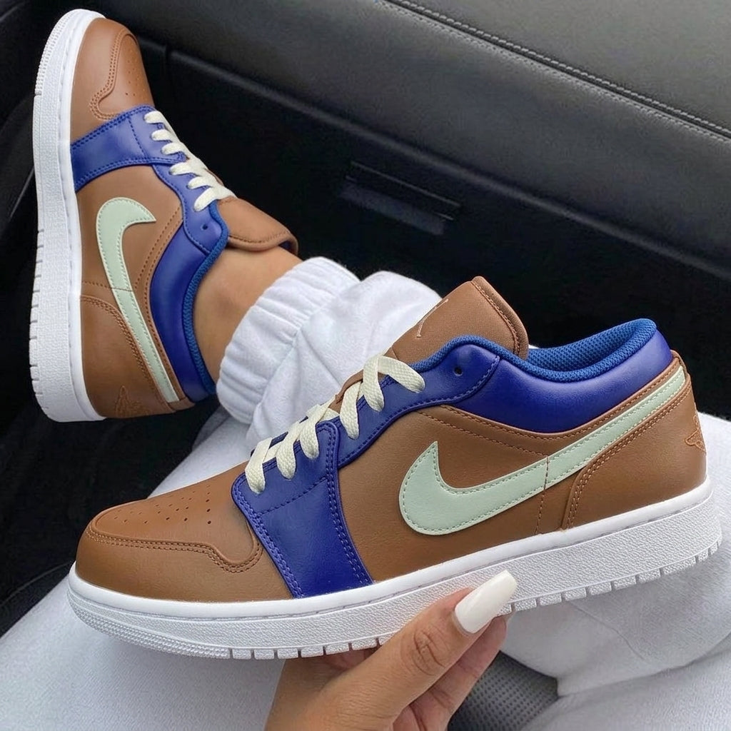 Brown Royal Blue Mint Custom Air Jordan 1-shecustomize
