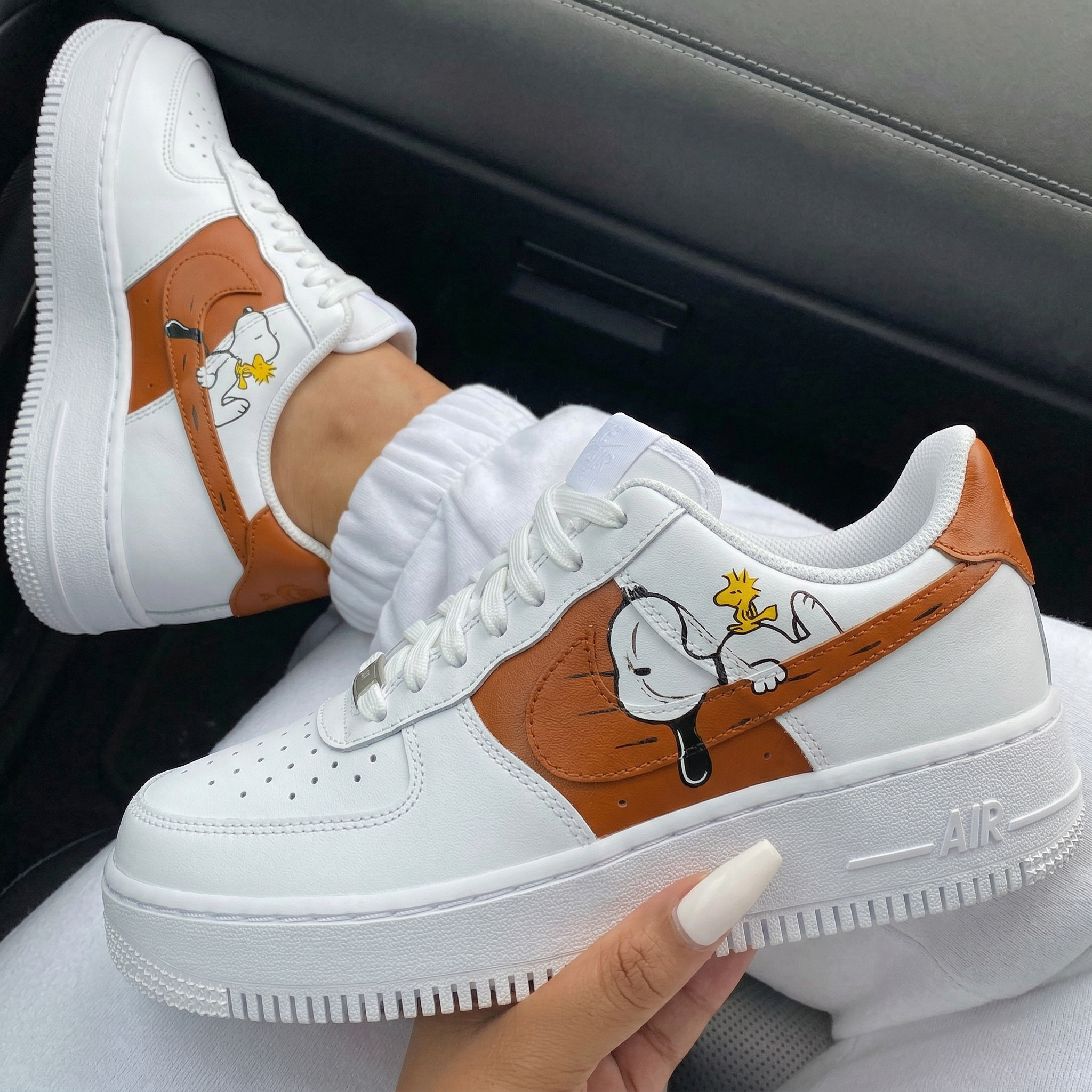 Brown Snoopy Custom Air Force 1-shecustomize