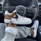 Brown White Custom Air Force 1 Thick Shoelaces-shecustomize