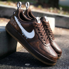 Brown White Dripping - Effect Custom Air Force 1-shecustomize
