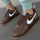 Brown White Dripping - Effect Custom Air Force 1-shecustomize