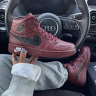 Burgundy Black Custom Air Force 1-shecustomize