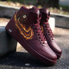 Burgundy Demon Slayer Custom Air Force 1-shecustomize