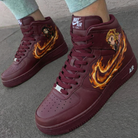 Burgundy Demon Slayer Custom Air Force 1-shecustomize