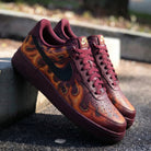 Burgundy Flame Custom Air Force 1-shecustomize