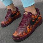 Burgundy Flame Custom Air Force 1-shecustomize