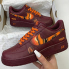 Burgundy Tiger Theme Custom Air Force 1-shecustomize