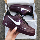 Burgundy White Custom Air Force 1-shecustomize