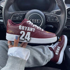 Burgundy White Kobe Printed Custom Air Force 1-shecustomize