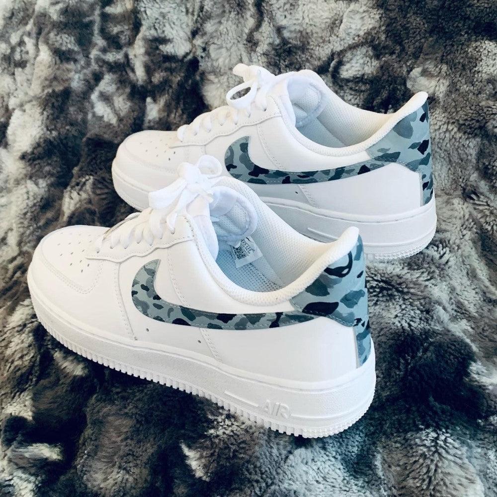 Camouflage Gray Custom Air Force 1-shecustomize