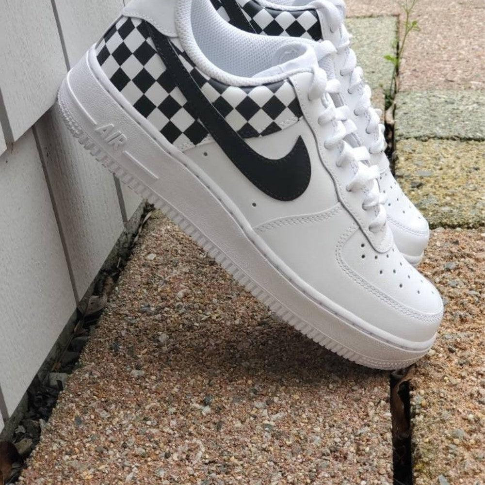 Checkerboard Custom Air Force 1-shecustomize