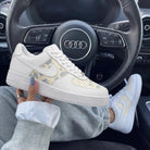 Cream Baby Blue Leopard Print Custom Air Force 1-shecustomize