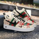 Cream Green Red Blood - splatter GG Custom Air Force 1-shecustomize