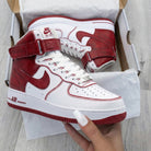 Crimson White Custom Air Force 1-shecustomize