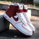 Crimson White Custom Air Force 1-shecustomize