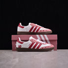 Custom Adidas Baby Pink White Heart Pattern