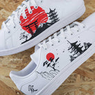 Custom Adidas White Red Black LAndscape Theme-shecustomize