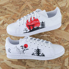 Custom Adidas White Red Black LAndscape Theme-shecustomize