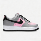 Custom Air Force 1 Baby Pink Gray Black Swoosh Design-shecustomize