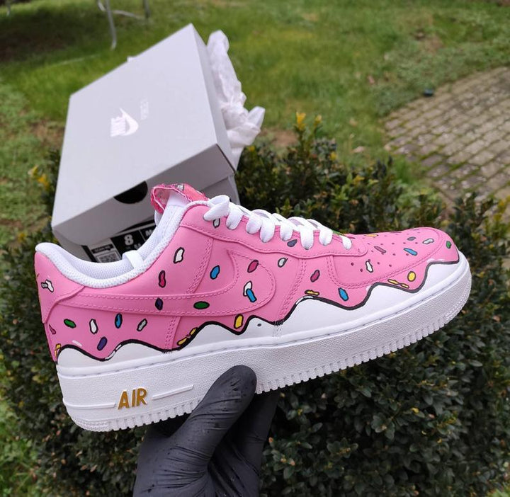 Custom Air Force 1 Baby Pink Sprinkles Design-shecustomize
