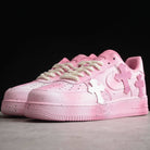 Custom Air Force 1 Baby Pink With Cross Patterns