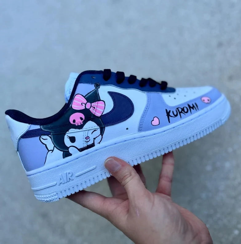 Custom Air Force 1 Baby Purple Kuromi Theme-shecustomize