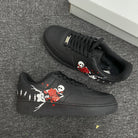 Custom Air Force 1 Black Skull And Red Rose