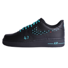 Custom Air Force 1 Black Teal Benz Logos-shecustomize