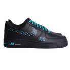 Custom Air Force 1 Black Teal Benz Logos-shecustomize