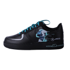Custom Air Force 1 Black Teal Human-shaped cartoon pattern-shecustomize
