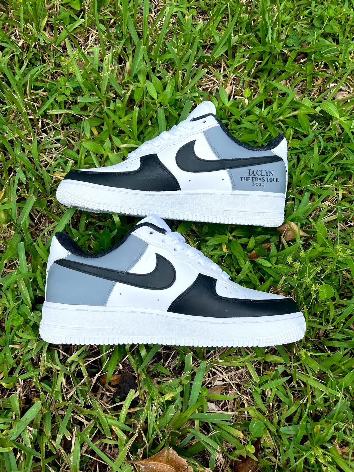 Custom Air Force 1 Black White Taylor Swift Reputation Theme-shecustomize