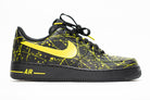 Custom Air Force 1 Black Yellow Swoosh And Splatter-shecustomize