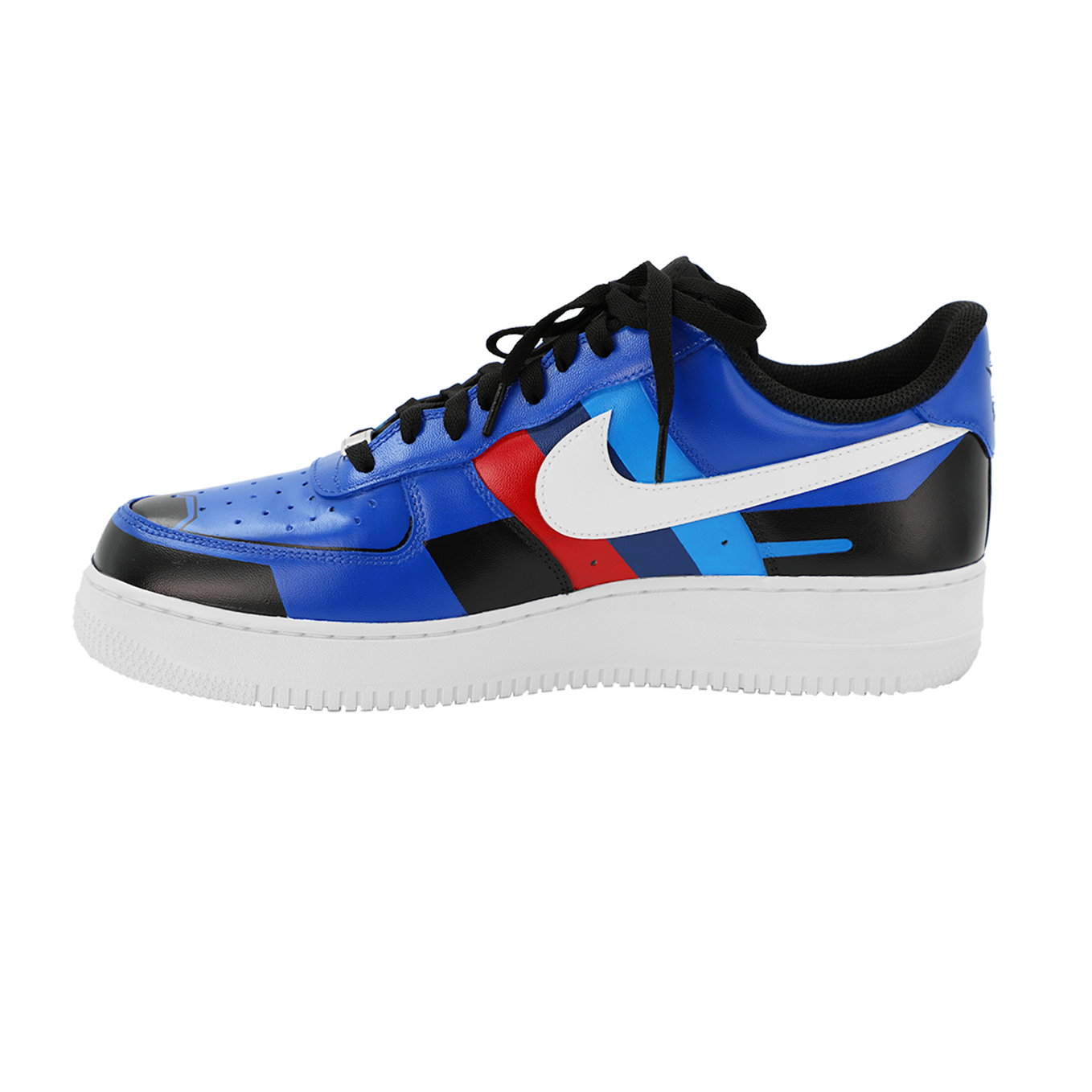 Custom Air Force 1 Blue Geometric Pattern-shecustomize